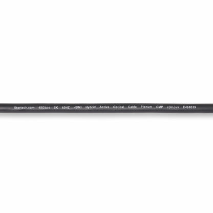 StarTech.com 30ft (9.1m) HDMI 2.1 Hybrid Active Optical Cable (AOC), CMP Plenum Rated, 8K Ultra High Speed HDMI 2.1/2.0 Fiber Optic Cable, 48Gbps, 8K 60Hz/4K 120Hz, HDR10+/FRL/TMDS/eARC