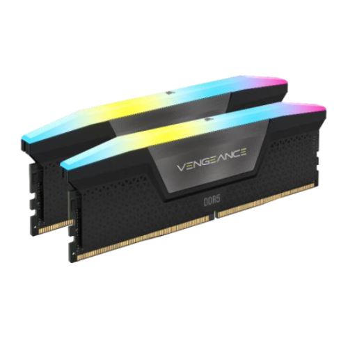 Corsair Vengeance RGB 32GB Kit (2 x 16GB), DDR5, 5200MHz (PC5-41600), CL40, 1.25V, XMP 3.0, PMIC, DIMM Memory