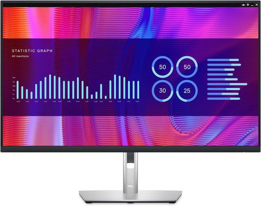 Dell 32 USB-C Hub Monitor DELL P Series P3223DE, 80 cm (31.5"), 2560 x 1440 pixels, Quad HD, LCD, 5 ms, Black, Silver