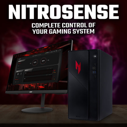 Acer NITRO 20 N20-101 Gaming Desktop - Intel Core 5-210H, 16GB, 512GB SSD, Nvidia GeForce RTX 5050, Windows 11, Black