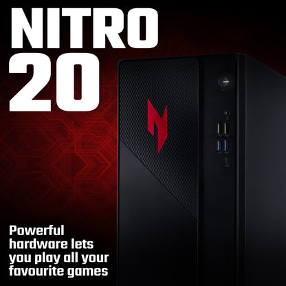 Acer NITRO 20 N20-101 Gaming Desktop - Intel Core 5-210H, 16GB, 512GB SSD, Nvidia GeForce RTX 5050, Windows 11, Black