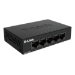 D-Link DGS-105GL 5-Port Gigabit Ethernet Switch, Fanless, Low Profile, Metal Housing, Plug-and-Play, 802.3az EEE black