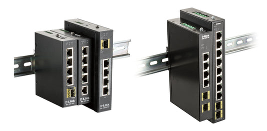 D-Link 8-port Gigabit Industrial Switch including 2 x 100/1000M SFP