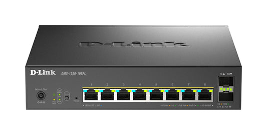 D-Link 10-Port Multi-Gigabit Smart Managed PoE+ Switch including 8 x 2.5G PoE+ Ports