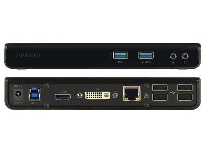 2-Power DOC0110A laptop dock/port replicator Wired USB 3.2 Gen 1 (3.1 Gen 1) Type-B Black