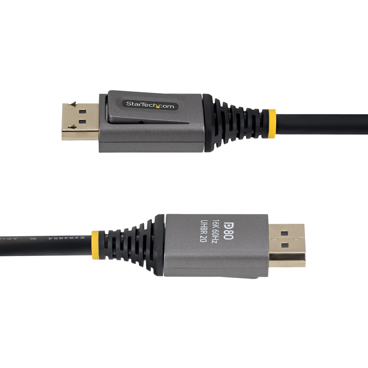 StarTech.com 50cm DisplayPort 2.1 Cable, VESA Certified DP80 DisplayPort Cable, Uncompressed 10K/8K 60Hz, 16K 60Hz/8K 240Hz w/DSC 1.2a, DP 2.1 Monitor Cord