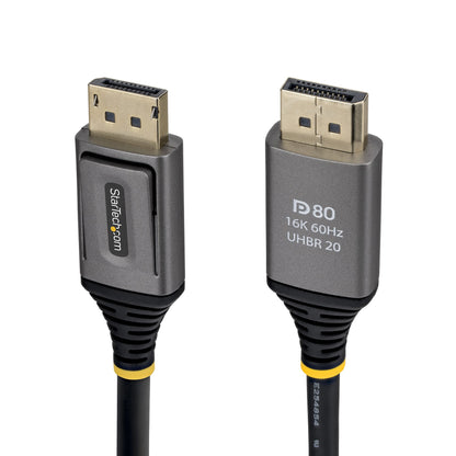StarTech.com 50cm DisplayPort 2.1 Cable, VESA Certified DP80 DisplayPort Cable, Uncompressed 10K/8K 60Hz, 16K 60Hz/8K 240Hz w/DSC 1.2a, DP 2.1 Monitor Cord