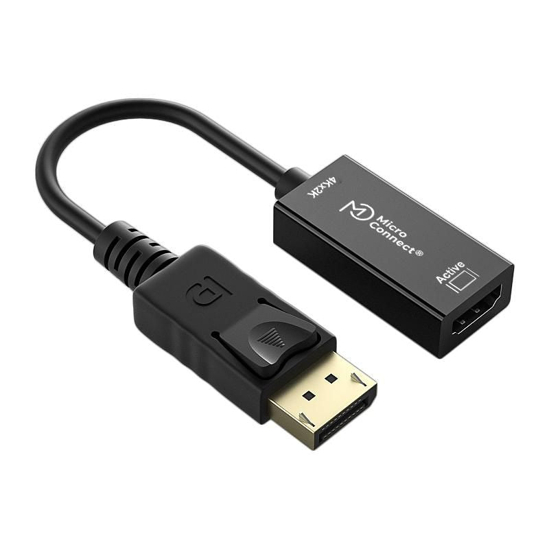 MicroConnect Active Displayport Adapter 1.2 DP male to HDMI female, Black, Resolution : 4096x2160, Supporting 4K*2K@60Hz