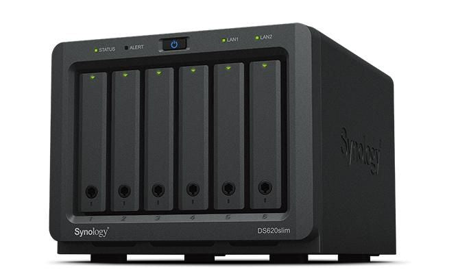 Synology DiskStation NAS DS620slim Intel Celeron J3355 dual-core 2.0 GHz, 2GB DDR3L, expandable up to 6GB