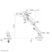 Neomounts DS70PLUS-450BL1 Monitor arm 17-49" - gas spring - Topfix - 180°-stop