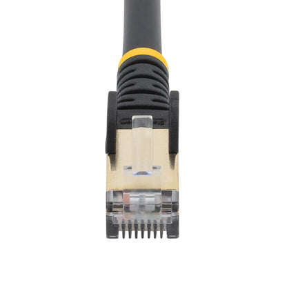 StarTech.com 3m CAT6a Ethernet Cable - 10 Gigabit Shielded Snagless RJ45 100W PoE Patch Cord - 10GbE STP Network Cable w/Strain Relief - Black Individually Tested/Wiring is UL Certified/TIA