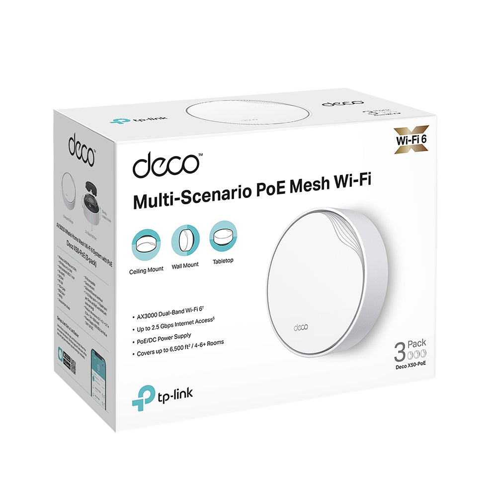 TP-Link AX3000 Whole Home Mesh Wi-Fi 6 System with PoE