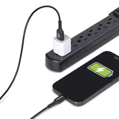 StarTech.com 3ft (1m) USB-A to USB-C Charging Cable, Charge & Sync, 3A, USB 2.0, TPE Jacket - Black USB Charging Cord