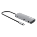 Manhattan USB-C Dock/Hub with Card Reader, Ports (x7): Ethernet, HDMI, USB-A (x3) and USB-C (x2), with Power Delivery (PD) 100W- requires external USB-C charger (not included). USB powered (no external power supply required) when PD is not in use