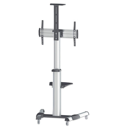 Manhattan Trolley Mount Stand for TV & Monitors, For screens 37" to 65", VESA compatibility: all between 200x200 to 600x400mm - check the dimensions of the four mounting holes on back of screen to ensure it fits, Max 50kg, Silver, LFD, Bracket, Lifetime W