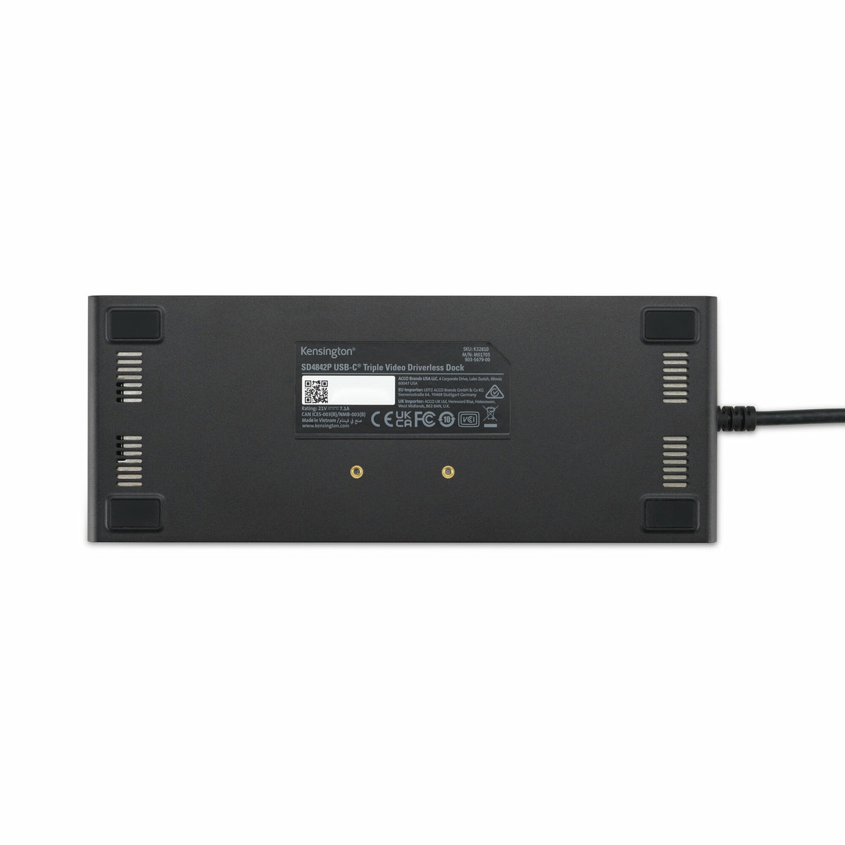Kensington SD4842P EQ USB-C 10Gbps Triple Video Driverless Docking Station with 100W Power Delivery