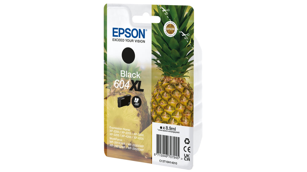 Epson C13T10H14010/604XL Ink cartridge black high-capacity, 500 pages 8.9ml for Epson XP 2200