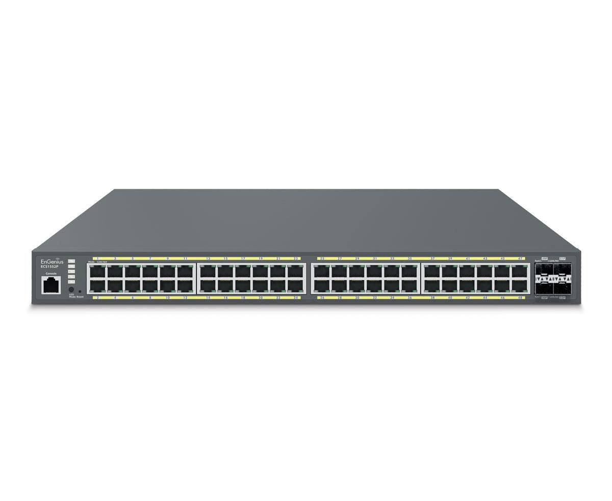 EnGenius Managed / stand-alone 19i 48xGbE + 4x10Gb SFP+ L2+, 410W CloudSwitch (PoE+)with 4x SFP+