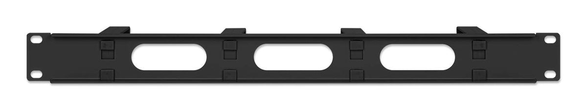 Intellinet 19" Cable Management Panel, 1U, 4 short plastic rings, Black