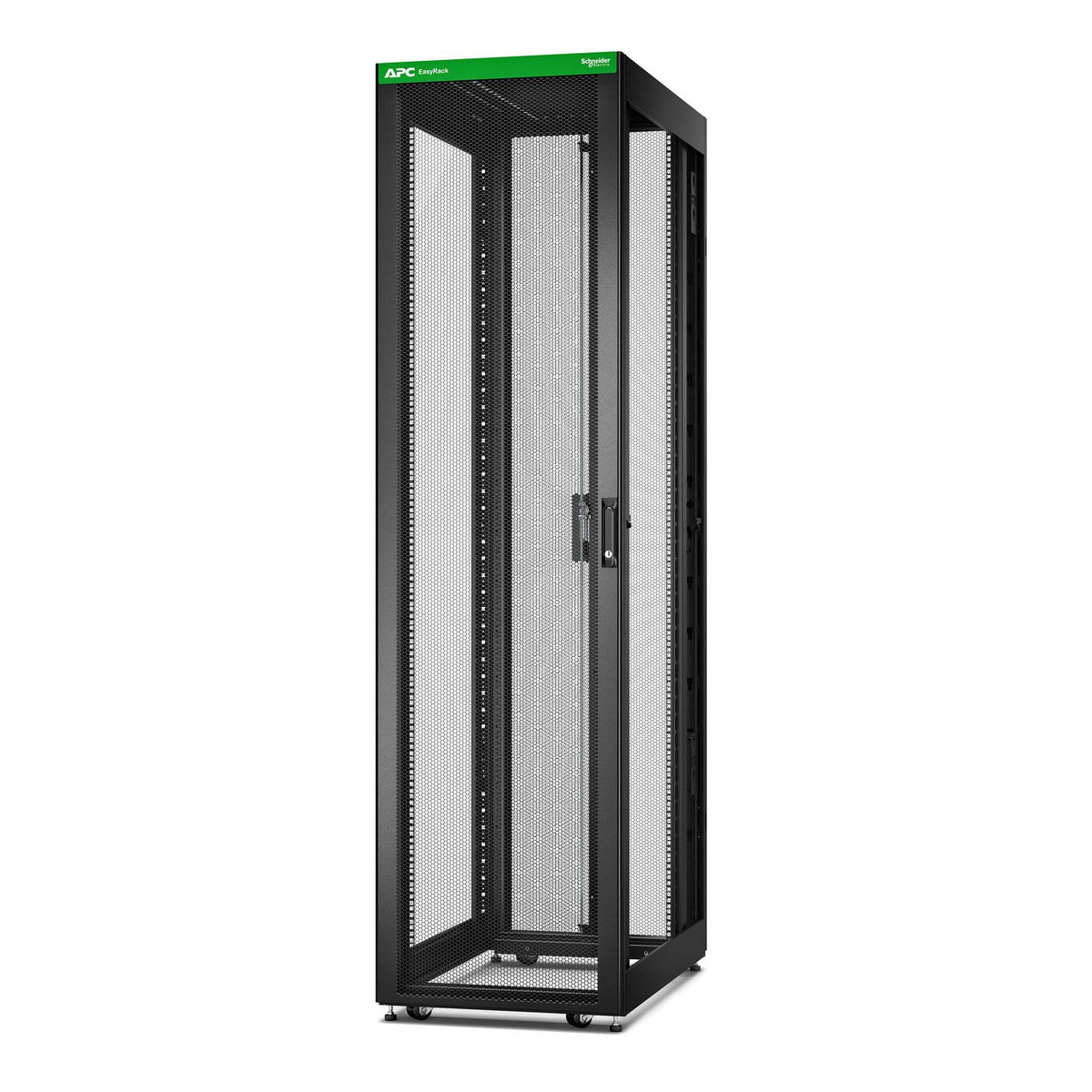 APC Easy Rack 48Ux600x1000 with Roof castors feet and 4 Brackets No Side panels Bottom black