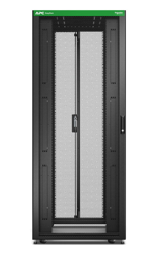 APC Easy Rack, 42U, Black, With Roof, Castors, Feet, 4 Brackets, and Bottom, No Side Panels, 1991H x 800W x 1000D mm