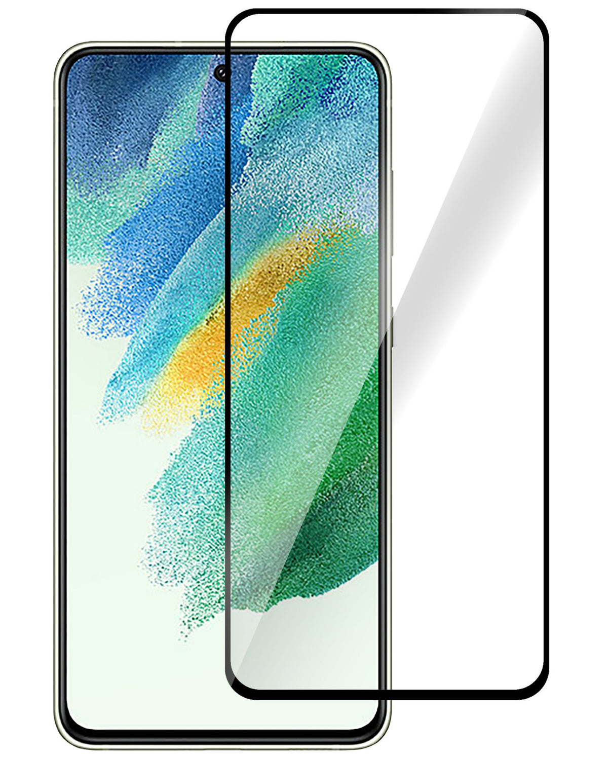 eSTUFF Samsung Galaxy S21 FE 5G Screen Protector. Full Cover Tempered Glass. Titan Shield