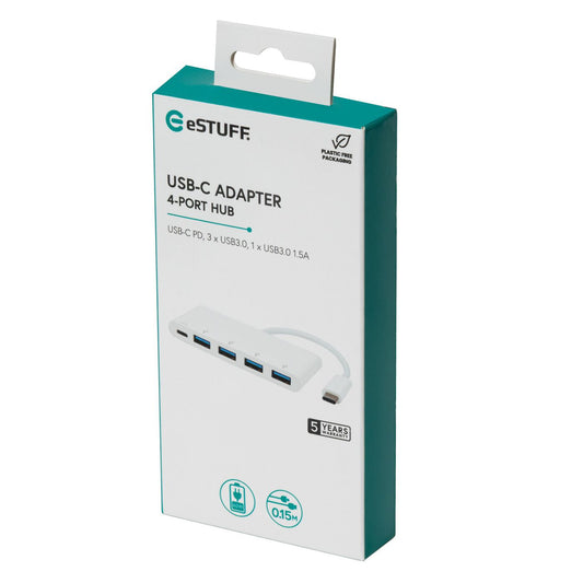 eSTUFF ES623007WH interface hub USB 3.2 Gen 1 (3.1 Gen 1) Type-C 5000 Mbit/s White