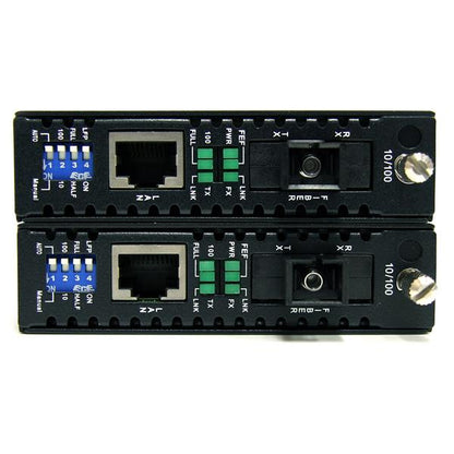 StarTech.com 10/100 Mbps Ethernet Single Mode WDM Fiber Media Converter Kit SC 20km