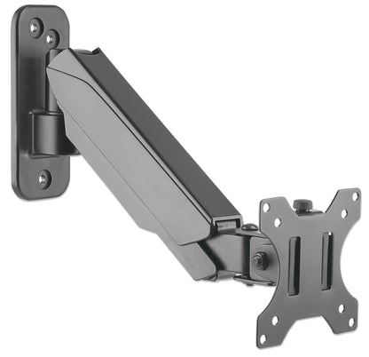 Manhattan Wall Mount for TV & Monitors (Spring Arm 2 pivots), For screens 17" to 32", VESA compatibility: 75x75mm and 100x100mm - check the dimensions of the four mounting holes on back of screen to ensure it fits, Max 8kg, Black, Bracket, Lifetime Warran