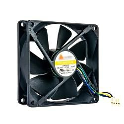 QNAP 92x92x25mm fan, 12V, 4PIN FAN-9CM-T01, Universal, Fan, 9.2 cm, 2400 RPM, Black, 1 fan(s)