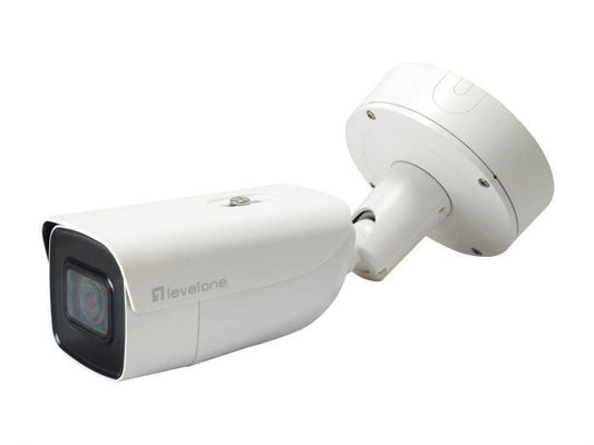 LevelOne Gemini Fixed Ip Network Camera, 6-Megapixel, H.265, 4.3X Optical Zoom, Ir Leds, Indoor/Outdoor
