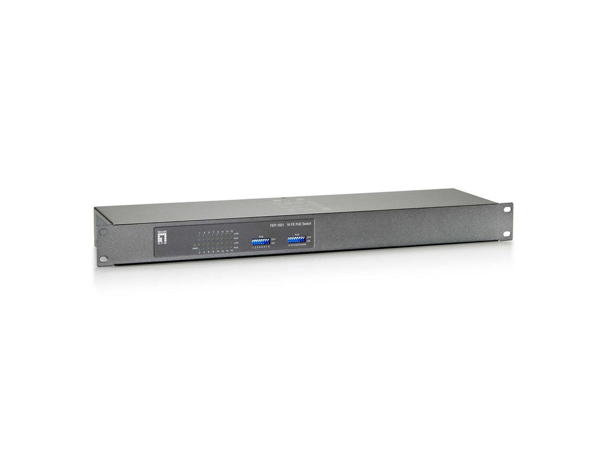 LevelOne 16x FE PoE 120 W 16-Port Fast Ethernet PoE Switch, 120W, Fast Ethernet (10/100), Full duplex, Power over Ethernet (PoE),