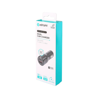 eSTUFF ES631031 mobile device charger Mobile phone Black Cigar lighter Fast charging Auto