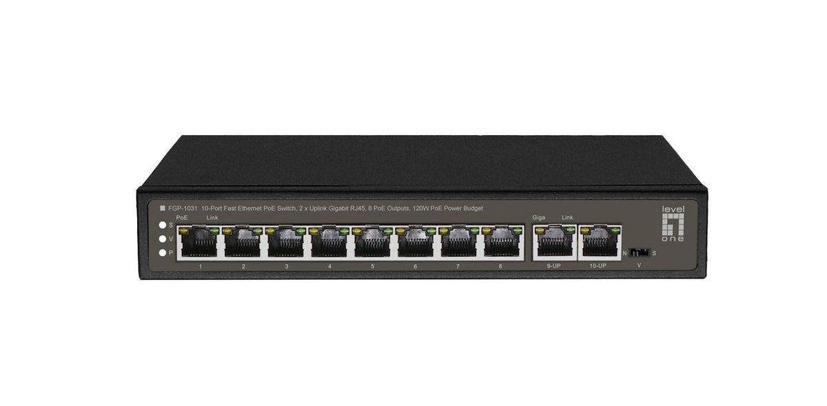LevelOne Network Switch Unmanaged Gigabit Ethernet (10/100/1000) Power Over Ethernet (Poe) Black