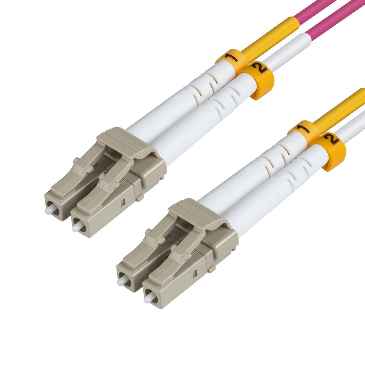 MicroConnect LC/UPC-LC/UPC 4m OM4 Fibre Patch Cable MM Duplex LSZH OD: 2mm, 0.3dB Erica Violet