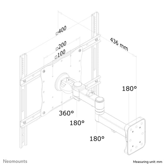 Neomounts FPMA-W960 Monitor/TV mount wall 23-52" - full motion