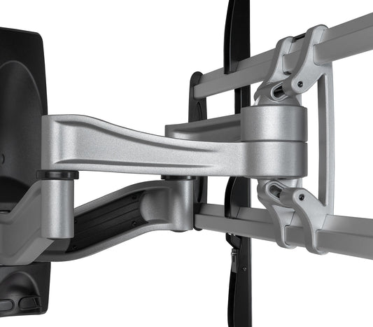 StarTech.com Full Motion TV Wall Mount - Heavy Duty Articulating TV Wall Mount Bracket for 32" to 75" (165lb/75kg) VESA Display - Universal Adjustable Tilt/Swivel Flat Screen Arm - Silver - TAA