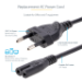 StarTech.com 3m (10ft) Laptop Power Cord, EU Plug to C7, 2.5A 250V, 18AWG, Laptop Replacement Cord, Printer Power Cable, Laptop Charger Cord, Laptop Power Brick Cord, Black