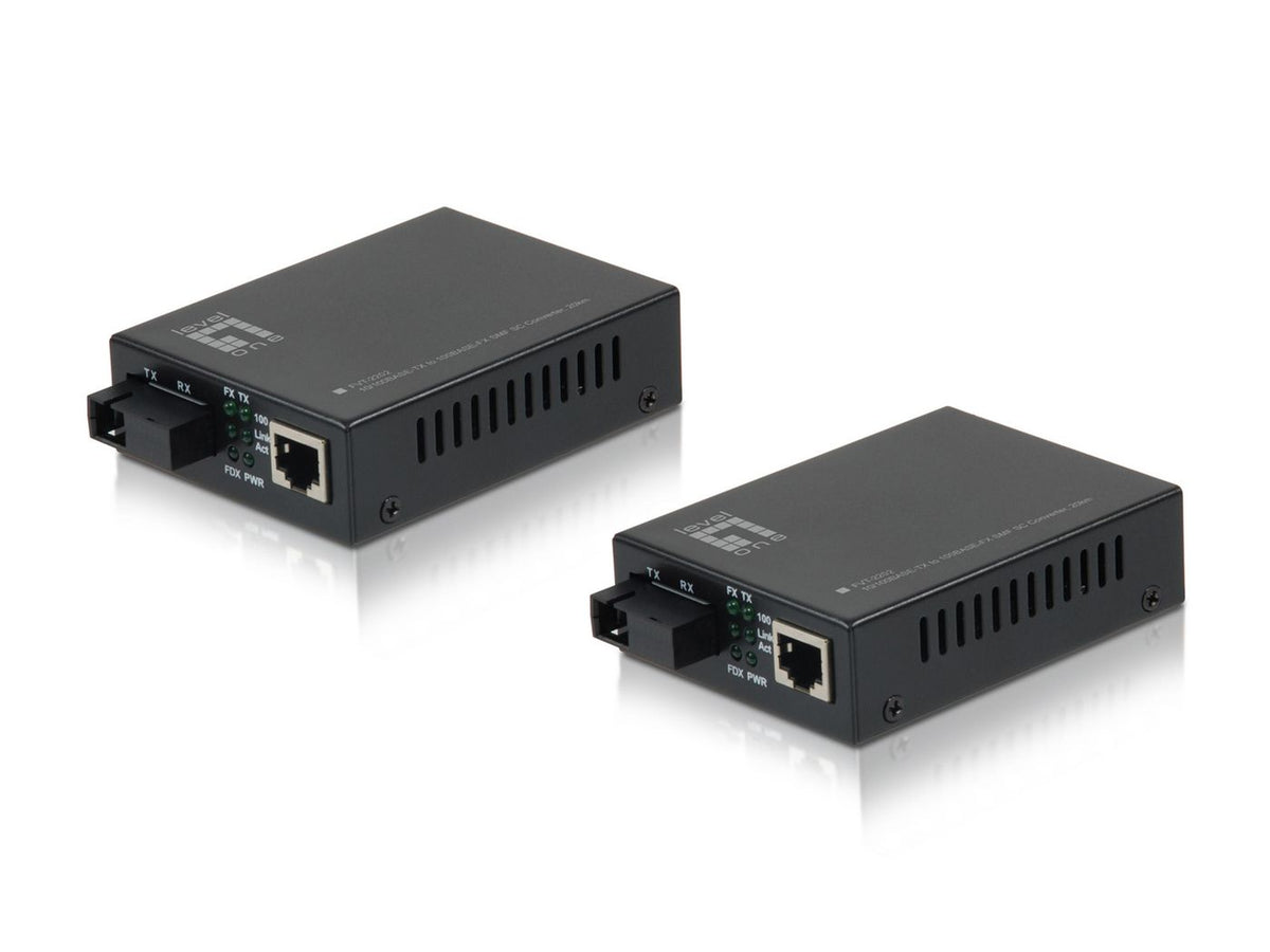 LevelOne RJ45 TO SC BIDI FAST ETH MEDIA RJ45 to SC BIDI Fast Ethernet Media Converter Set, Single-Mode Fiber, 20km, 100 Mbit/s, IEEE 802.3,IEEE