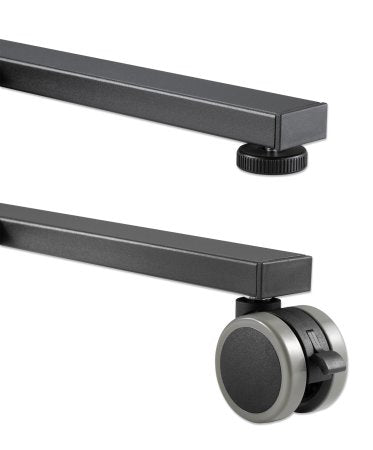Manhattan Trolley Mount Stand for TV & Monitors, For screens: 34" to 55", VESA compatibility: all between 200x200 to 400x400mm - check the dimensions of the four mounting holes on back of screen to ensure it fits, Max 35kg, Height-adjustable to four level