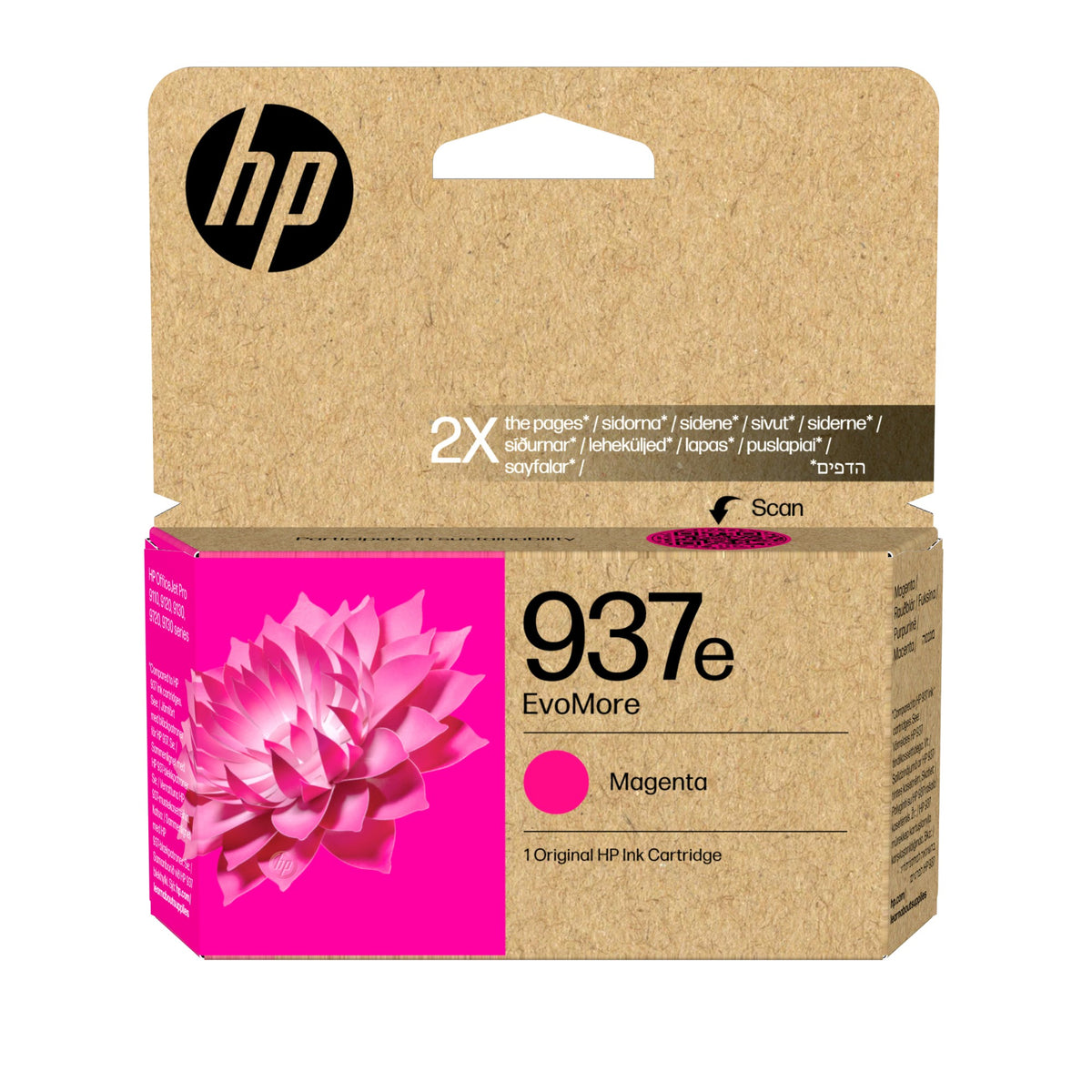 HP 4S6W7NE/937E Printhead cartridge magenta Evomore, 1.65K pages ISO/IEC 19752 for HP OJ Pro 9100/e