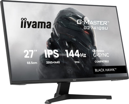 iiyama G-MASTER G2741QSU-B1 computer monitor 68.6 cm (27") 2560 x 1440 pixels 4K Ultra HD QLED Black