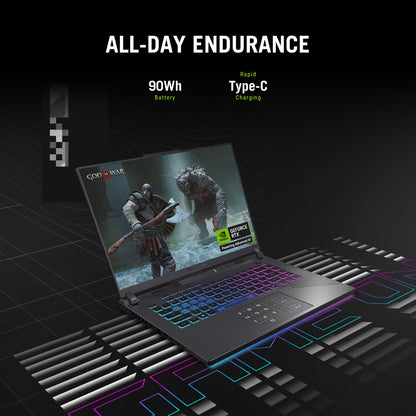 ASUS ROG Strix G16 G614PM-RV007W AMD Ryzen™ 9 8940HX Laptop 40.6 cm (16") WUXGA 16 GB DDR5-SDRAM 1 TB SSD NVIDIA GeForce RTX 5060 Wi-Fi 6E (802.11ax) Windows 11 Home Black, Grey