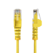 StarTech.com 50cm Yellow Slim CAT6 Ethernet Cable, Snagless, 100W PoE, UTP, LSZH, 28AWG Pure Bare Copper Wire, Slim RJ45 Network Patch Cord w/Strain Reliefs, Individually Tested