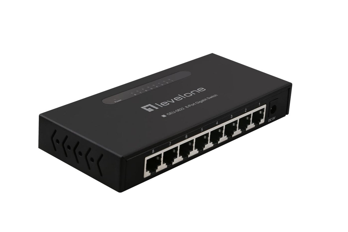 LevelOne 8-PORT GIGAB.ETH. SW. 8-Port Gigabit Switch, Unmanaged, Gigabit Ethernet (10/100/1000)