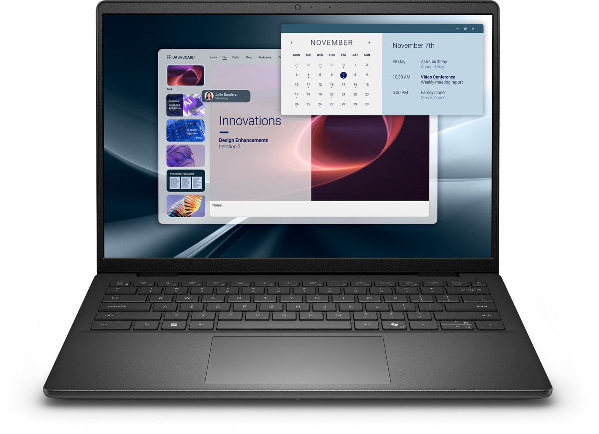 DELL Pro 14 Essential PV14255 AMD Ryzen™ 7 250 Laptop 35.6 cm (14") Full HD+ 16 GB DDR5-SDRAM 512 GB SSD Wi-Fi 6 (802.11ax) Windows 11 Pro UK English Black
