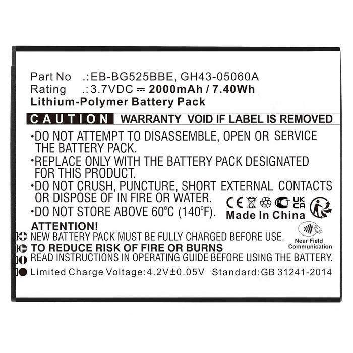 CoreParts Battery for SmartPhone 7.40Wh Li-Pol 3.7V 2000mAh, GH43-05060A for Galaxy XCover 5
