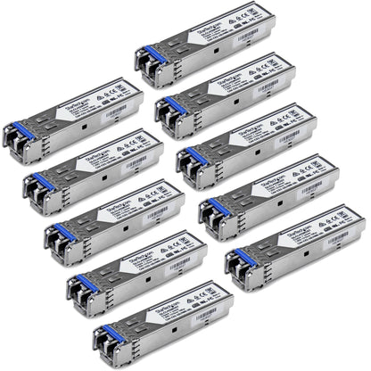 StarTech.com Cisco GLC-LH-SMD Compatible SFP Module (10 Pack) - 1000BASE-LX/LH - 1GbE Single Mode Fiber SMF Optic Transceiver - 1GE Gigabit Ethernet SFP - LC 10km - 1310nm - DDM Cisco Firepower, ASR920, IE2000
