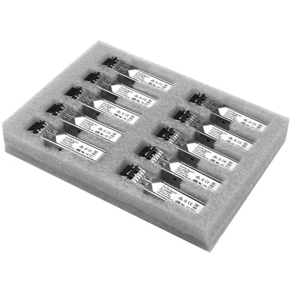 StarTech.com 10 Pack Cisco GLC-SX-MM Compatible SFP Module (10 Pack) - 1000BASE-SX - 1GbE Multimode Fiber MMF Optic Transceiver - 1GE Gigabit Ethernet SFP - LC 550m - 850nm - DDM Cisco IE3200, IE3300, ME1200
