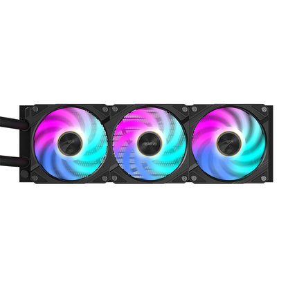 GIGABYTE AORUS WATERFORCE X II 360 AIO Liquid CPU Cooler - 3x120mm ARGB Fans, full-color LCD, MAGNETIC interlocking mechanism, DAISY-CHAIN, Intel LGA 1851 and AMD AM5 Compatible